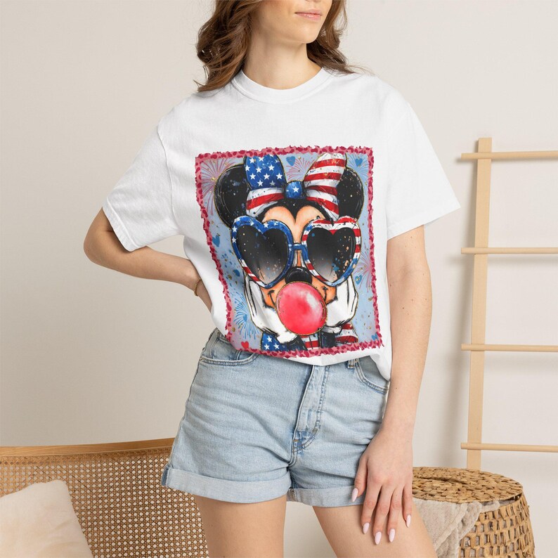 Minnie Mouse Patriotic Adult T-Shirt image 5