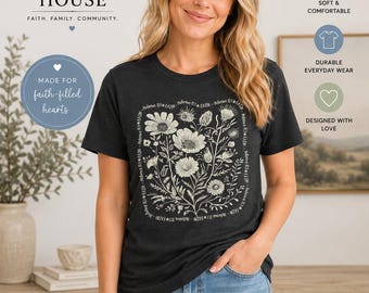 Wildflowers & Bible Verse T-Shirt