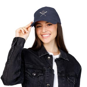 Vintage Embroidered Ball Cap, Soft Corduroy Dad Hat image 6