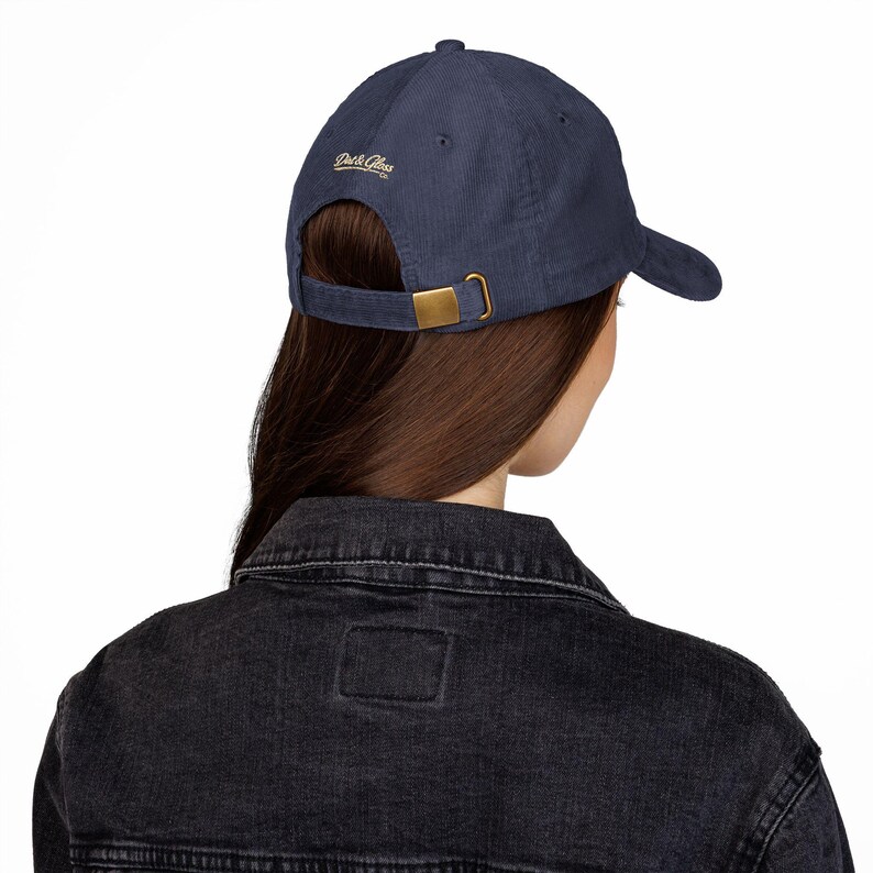 Vintage Embroidered Ball Cap, Soft Corduroy Dad Hat image 7