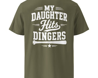 My Daughter Hits Dingers Shirt | Father’s Day Softball Dad Tee