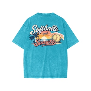 Softballs and Sunsets Shirt for Girls zdjęcie 1