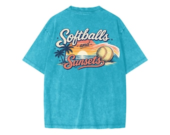 Softballs and Sunsets Shirt for Girls