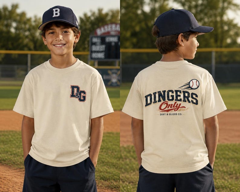 Dingers Club Youth Baseball Tee
