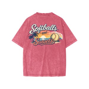 Softballs and Sunsets Shirt for Girls zdjęcie 4