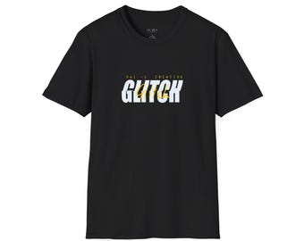 T-shirt con grafica glitch
