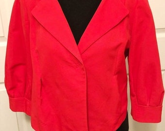 CAROLE Litttle Loose Fit Vintage Coat Jeweled Buttons ON SALE Black Swing JacketCoat Can Fit Sizes 6 to 10