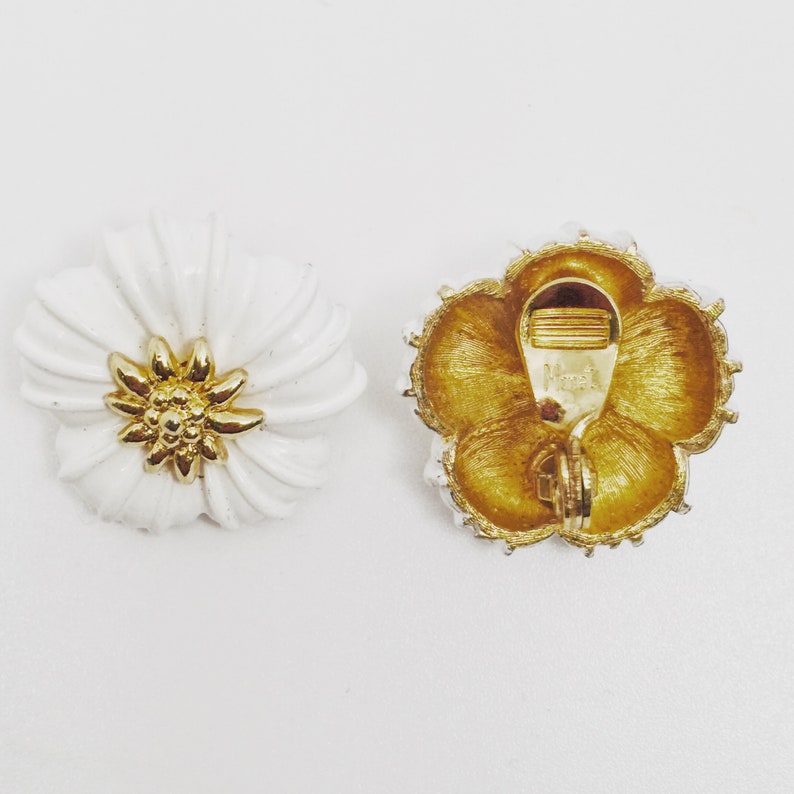 Vintage Earrings Easter Spring Summer ON SALE MONET Flower Earrings