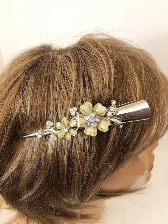 Vintage  Hair Clip, Decorative Floral Hair Clip, … - image 2
