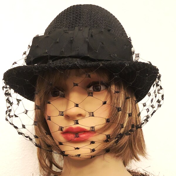 Hat With Netting Etsy