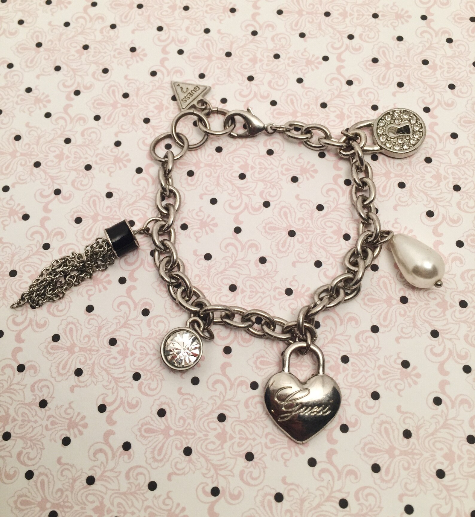 GUESS Vintage Charm Bracelet Vintage Jewelry Etsy