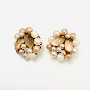 Mid-Century Cluster Earrings, Vintage Earrings, Marked Japan, Lot 9