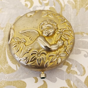 Vintage Estee Lauder May Angel Powder Compact With New/Unused Translucent Powder