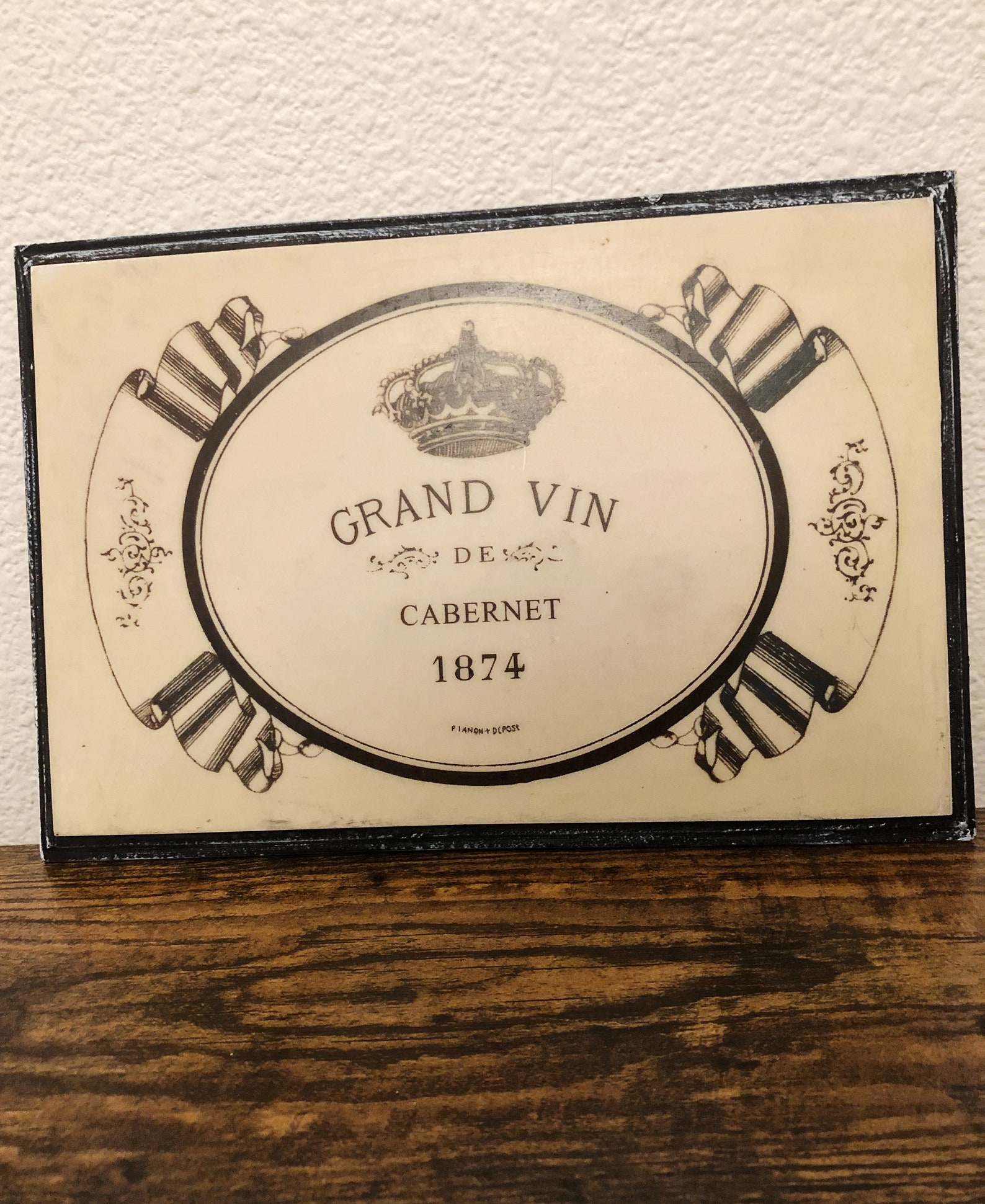 Wine Plaque Sign Wall Hanging Vintage Home Decor Wine Etsy