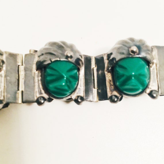 Mexican Sterling Silver Bracelet, Vintage Bracele… - image 3