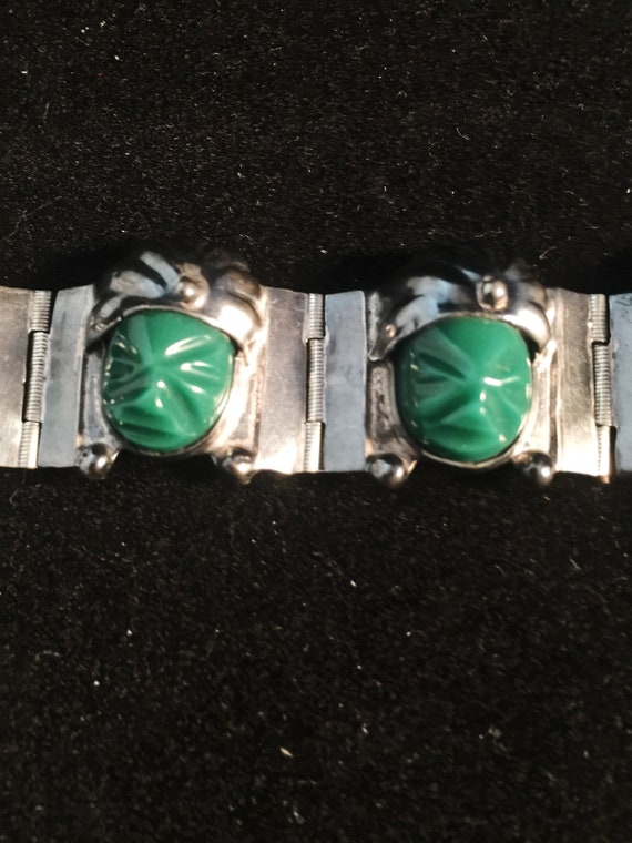 Mexican Sterling Silver Bracelet, Vintage Bracele… - image 5