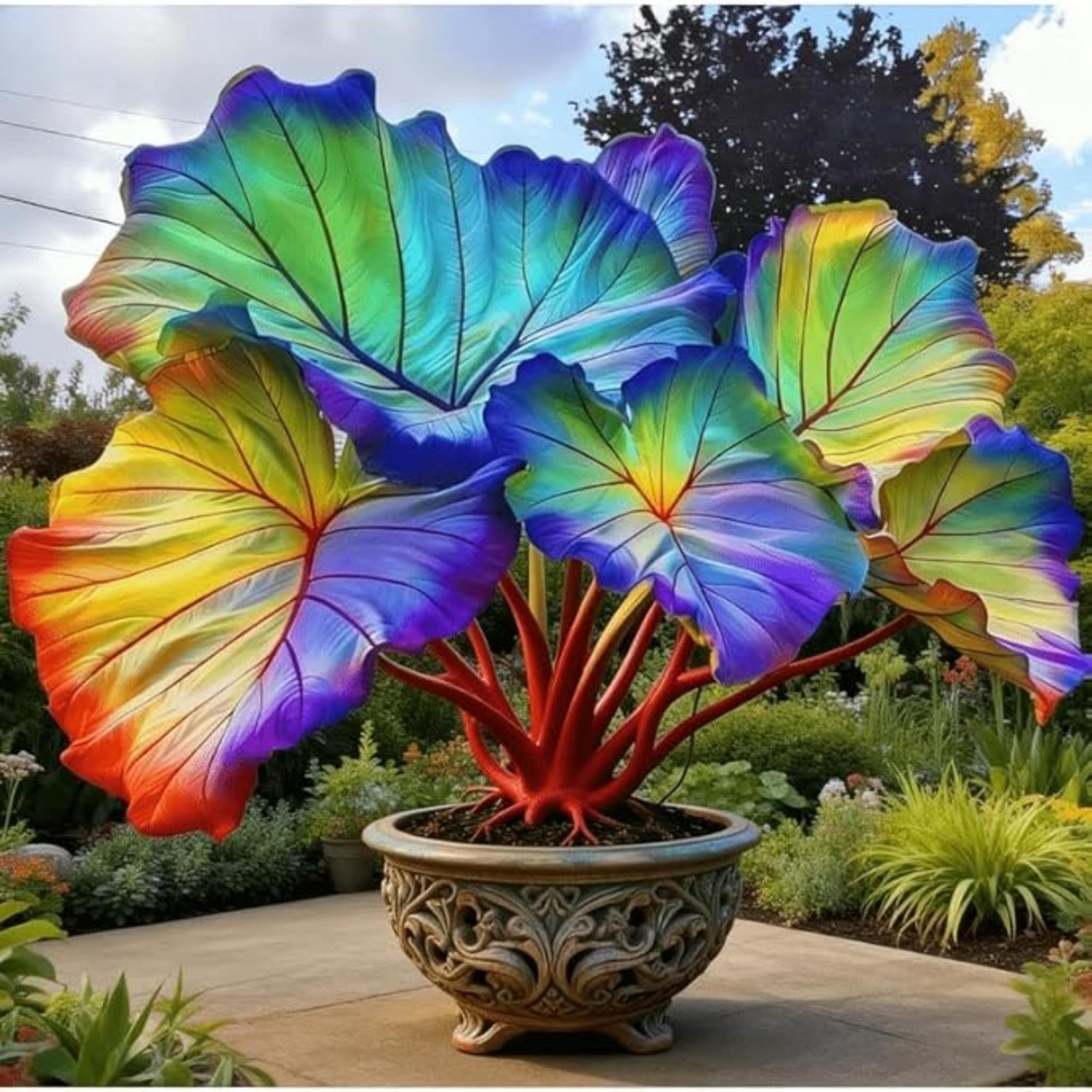 イヤープラント。陶器大の鉢植え。 Elephant ear plant - Etsy 日本