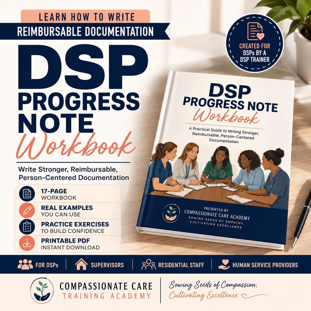 DSP Progress Note Workbook and Bonus 15-page Workbook - Etsy