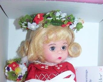Seasons Greetings Madame Alexander 8 in NOT orig hat