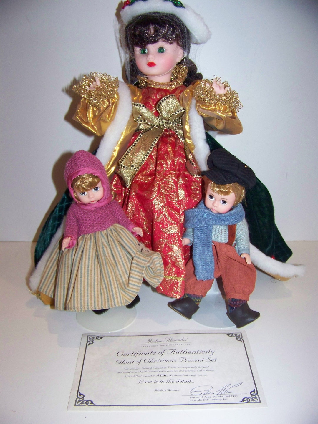 人形 Madame Alexander Colonial Christmas Doll Ghost of Christmas Present Madame Alexander Doll Set MIB - Etsy