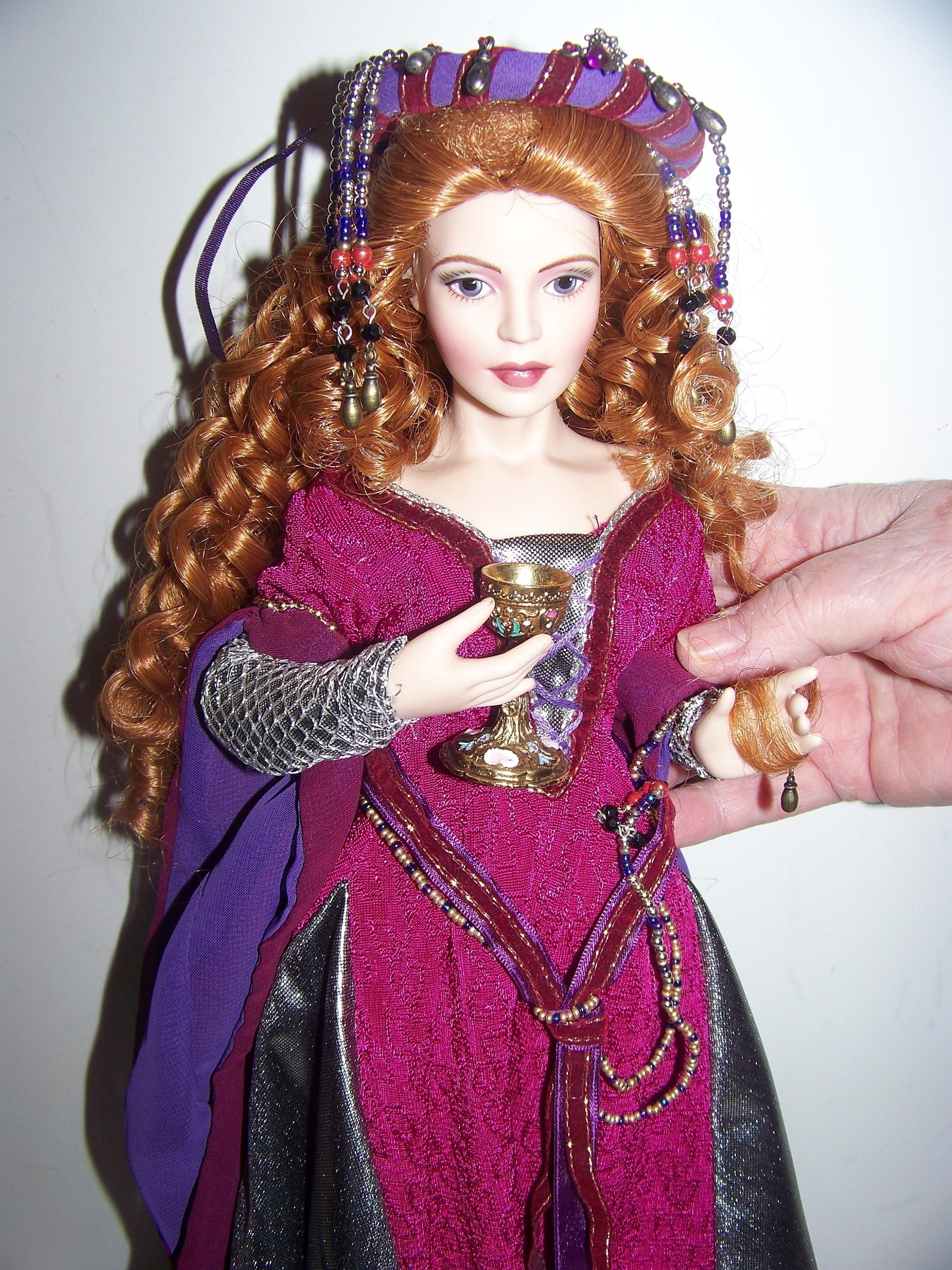 Morgan Le Fay Franklin Mint 16 1/2 in Porclain Doll MIB - Etsy