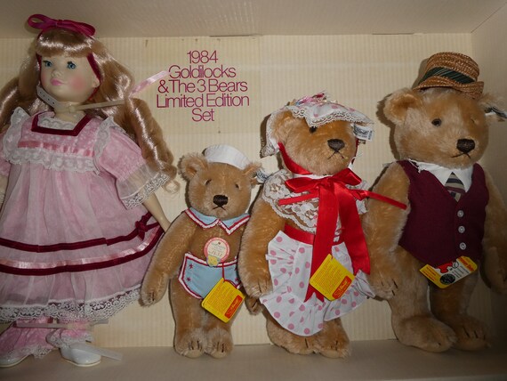 Goldilocks and 3 Bears Ann Gibson/steiff 1984 Very Large - Etsy