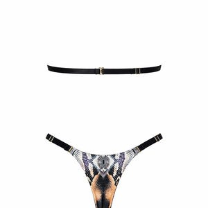 Adjustable Triangle Bikini Set, Python Print Swimsuit, Handmade Resort Swimwear, Sculpted Fit image 4