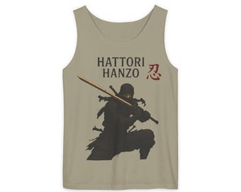 Camiseta regata Hattori Hanzo Ninja Silhouette | Samurai Espada Shinobi