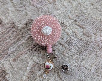 Hand-beaded Badge Reel