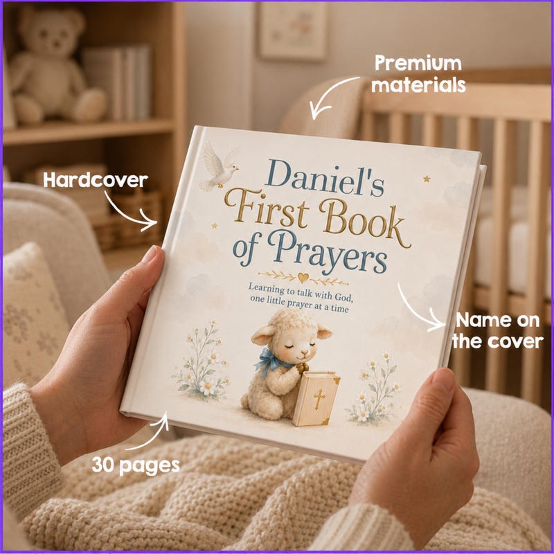 Personalized children's prayer book customization