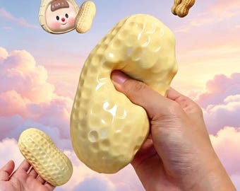 クリーミーなピーナッツのスクイーズボール、不安やストレス解消のための感覚刺激玩具