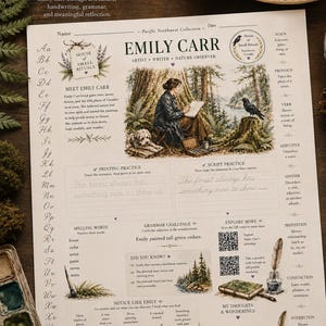 Emily Carr Nature Field Notes | Homeschool Printable, Canadian Artist Study (Digital Download)