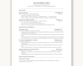 Harvard CV Template Word | Academic Resume | Graduate School, Law School & PhD | ATS Friendly | Cover Letter Included | Instant Download