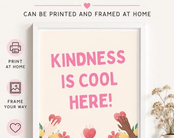 Lámina decorativa «La amabilidad es importante» (descarga digital) – Decoración para el aula