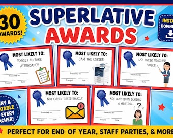 30 premios excepcionales para profesores (descarga instantánea)