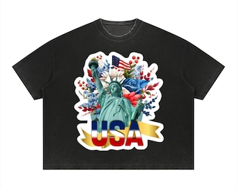 Unisex Vintage Wash Sunfade Boxy Waffle T-Shirt