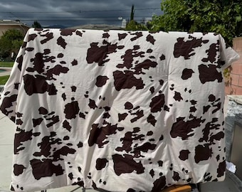 6-Piece Cow Print Comforter Set, Western Rustic Bedding Ensemble, Queen/King Size