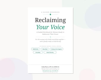 Reclaiming Your Voice — Guided Workbook for Women | Boundaries | Emotional Healing | Self-Worth | Therapy Tool