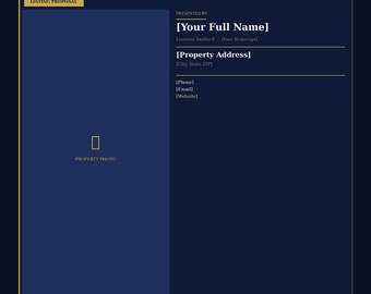Real Estate Listing Presentation Template | Editable Google Slides for Agents
