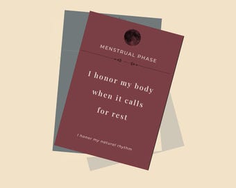 Bevestigingskaarten voor cyclussynchronisatie | Self Love Wellness-kaarten met 40 kaarten