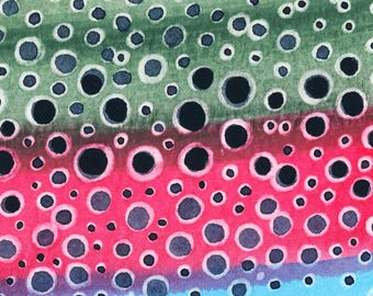 Rainbow Trout #401 Watercolor Digital Archival Print