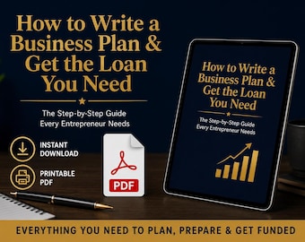 Business Plan Guide, Loan Application Tips, Startup Funding (PDF Download)
