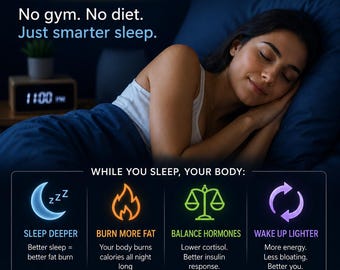 Burn Fat Overnight Guide, Hormone Balance, Sleep Hacks (Digital Download)