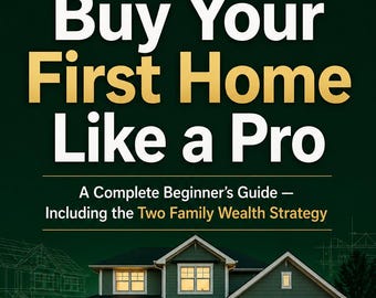 Beginner Home Buying Guide – Two Family Strategy, Negotiation, Financing (Digital Download)
