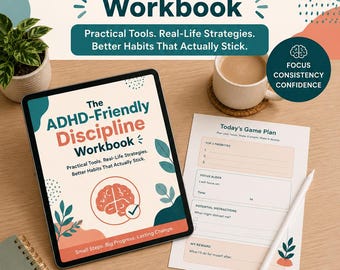 ADHD-Friendly Workbook for Building Habits That Stick, Focus Tools, Trackers, Practical Strategies PDF
