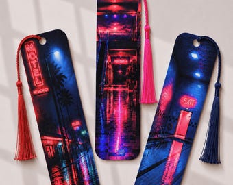 Late Night Liminal Spaces Collection – Set of 3 Bookmarks. Includes Matching Tassels!