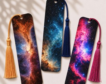 The Deep Space Collection – Set of 3 Bookmarks. Includes Matching Tassels!