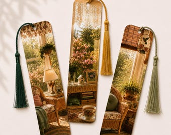 The Sunroom Collection – Set of 3 Bookmarks. Includes Matching Tassels!