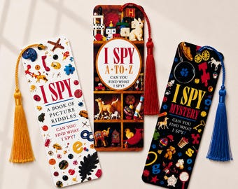 The I SPY Mini Collection – Set of 3 Bookmarks. Includes Matching Tassels!