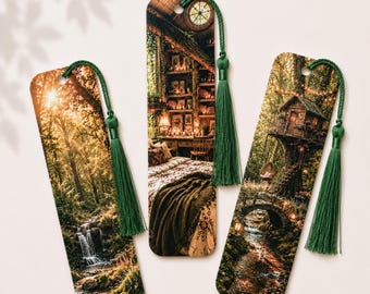 The Enchanted Treehouse Collection – Set of 3 Bookmarks. Includes Matching Tassels!